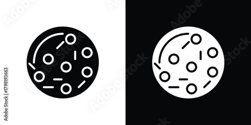 Microorganism icons. Simple solid style. Glyph vector illustration isolated