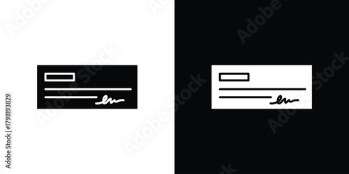 Money check icons. Simple solid style. Glyph vector illustration isolated