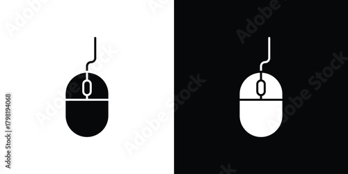 Mouse icons. Simple solid style. Glyph vector illustration isolated