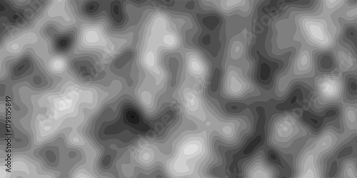 The topographic map of contour lines of the mountains in the sand table model