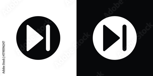 Play pause icons. Simple solid style. Glyph vector illustration isolated