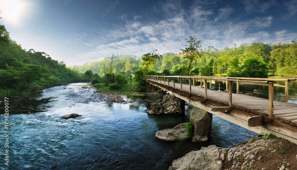 Fototapeta premium scenic bridge over a river