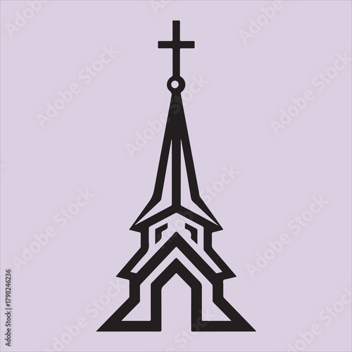 Church line art vector