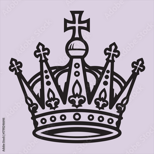 From Bible crown line art vector