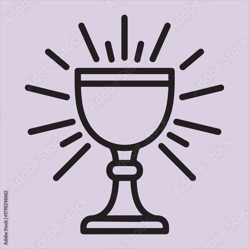 From Bible cup line art vector
