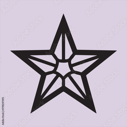 From Bible Star line art vector