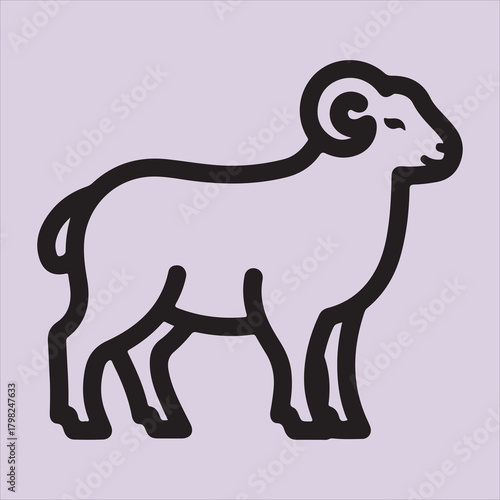 From Bible ram line art vector