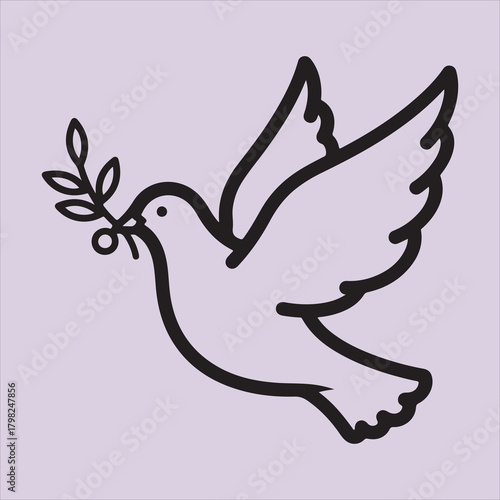 From bible pigeon line art vector