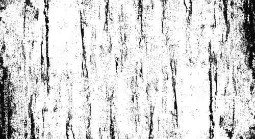 Grungy black and white texture overlay featuring vertical distressed streaks and speckles for a worn, grunge design effect