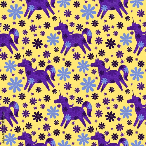 Christmas animals seamless horse pattern for wrapping paper and fabrics and party and kids print