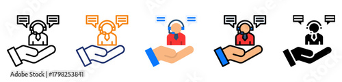 Customer Service Icon Multiple Style Collection Set 