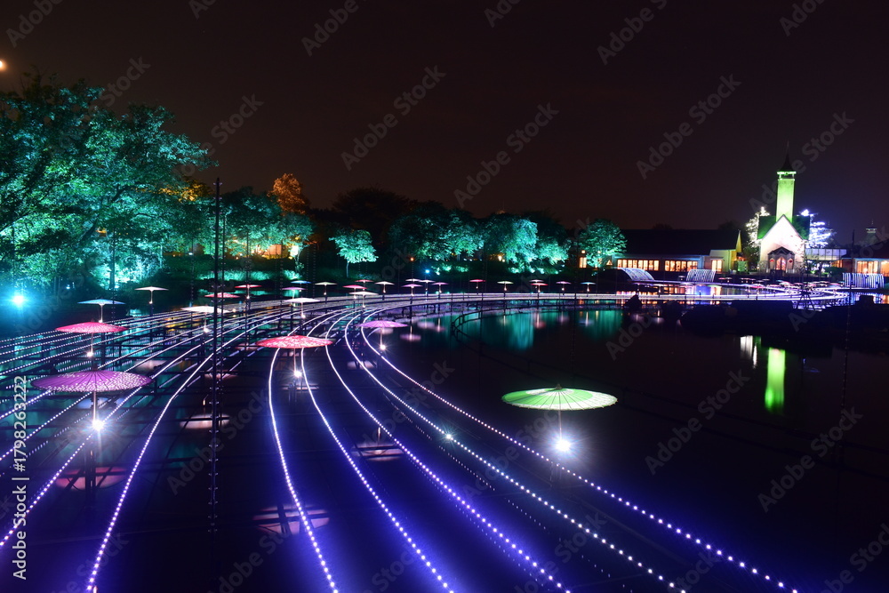 Fototapeta premium 三重 三重県 イルミネーション イルミ なばなの里