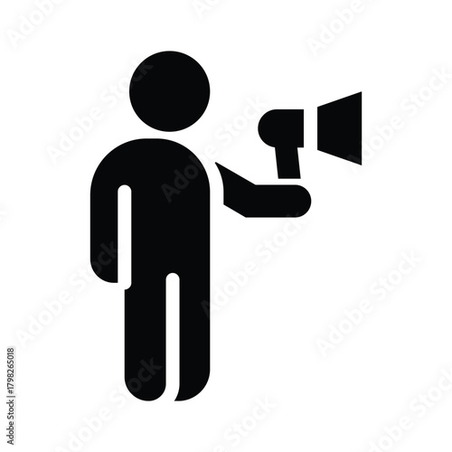 advocacy glyph icon illustration vector graphic.eps