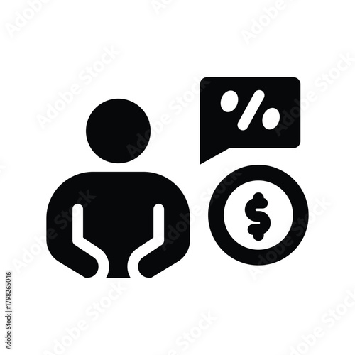  tax consultant glyph icon illustration vector graphic.eps