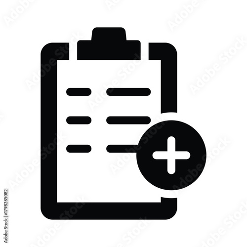 add task glyph icon illustration vector graphic.eps