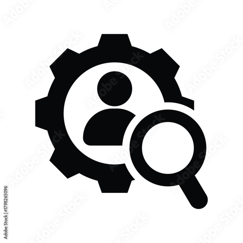 human resources glyph icon illustration vector graphic.eps