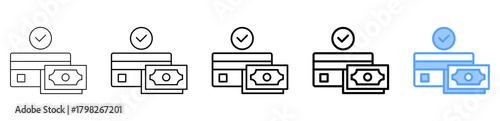 Payment Method Icon Different Style Outline Collection Set 