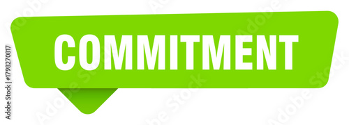 commitment green sign isolated on transpatent background. commitment sticker