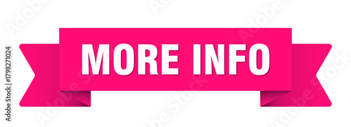 more info ribbon isolated on transparent background. more info ribbon