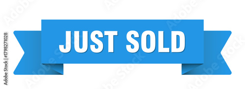 just sold ribbon isolated on transparent background. just sold ribbon