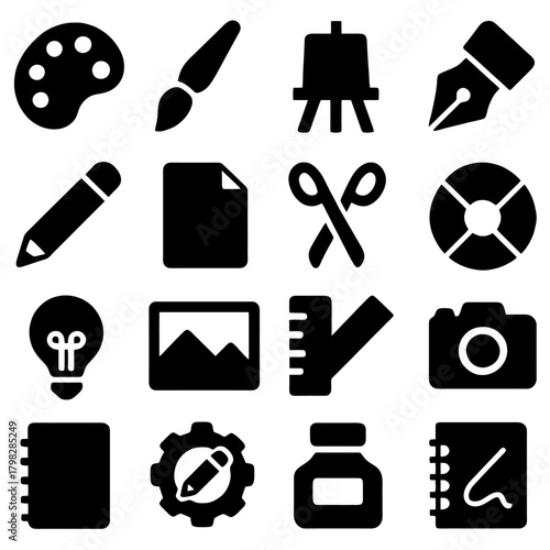 Artistic toolkit: A curated array of art tools, designed for both seasoned artists and aspiring creatives, ready to unleash imagination