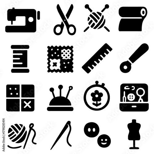 Crafting Essentials: A collection of sewing tools, symbols of the art of creating. These diverse elements represent the tangible aspects of a crafting experience.