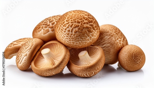 Shiitake Mushroom Isolated On White Background