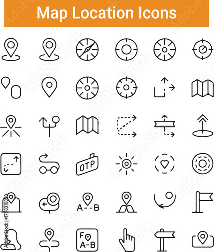 Map Pin Icons. Multi series icons collection
