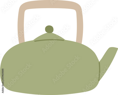 Retro Teapot with Square Handle