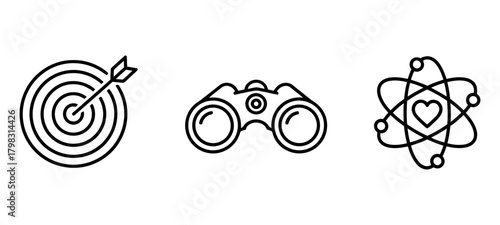 vision mission and values icon representing corporate direction