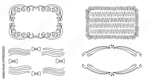 Elegant Ornamental Frames Set Decorative Borders for Invitations and Design Projects