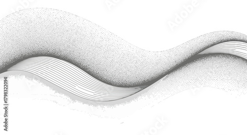 Abstract Waves Serene Black and White Background Texture