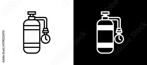 Oxygen Tank linemixed icon