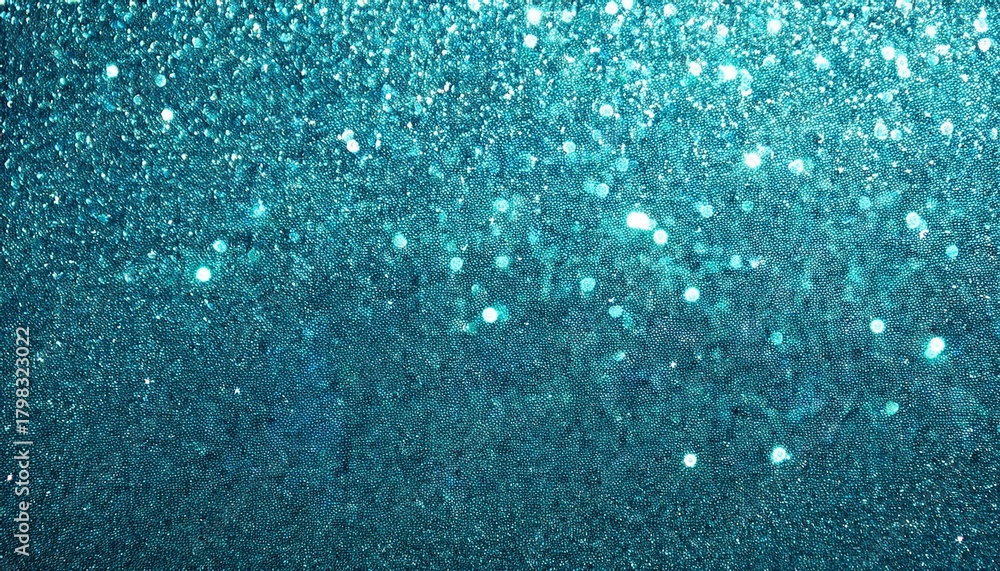Obraz premium Aqua Blue Turquoise Teal Glitter Background Texture Sparkle Shin