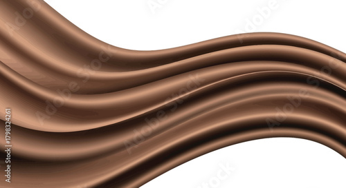 Luxurious Brown Fabric Swirl Abstract Design