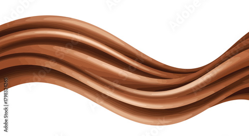 Abstract Chocolate Ribbon Wave for Elegant Background Design