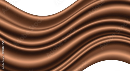 Silky Chocolate Abstract Illustration Smooth, Flowing Lines for Luxurious Designs