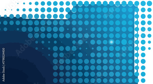Halftone Blue Dot Pattern Abstract Background Design