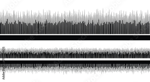 Linear Abstract Patterns Digital Art with Shades of Gray and Black