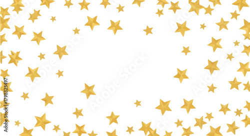 Golden Stars Scatter Festive Background for Celebrations and Designs