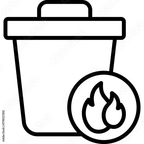 Garbage Burning line icon