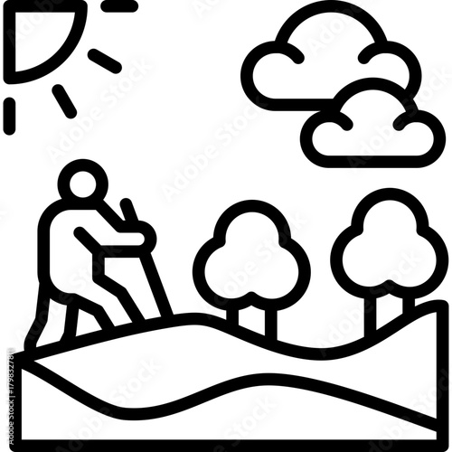 Eco Tourism line icon