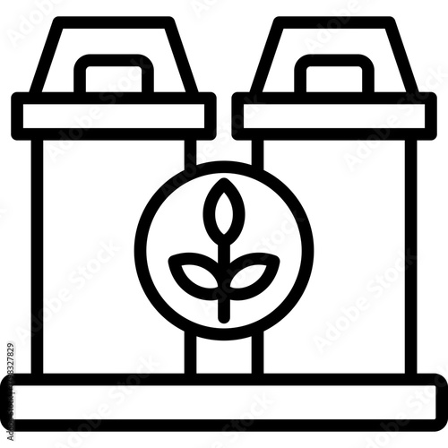 Waste Bin line icon