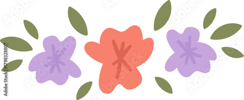 Floral Arrangement with Leaves