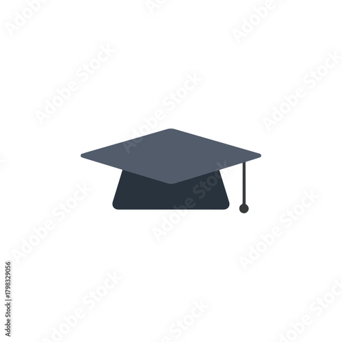 Wallpaper Mural Minimalist Graduation Cap Icon on White Background Torontodigital.ca