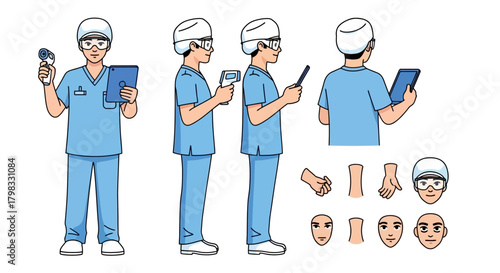 Medical Worker Character Design for Animation & Presentation