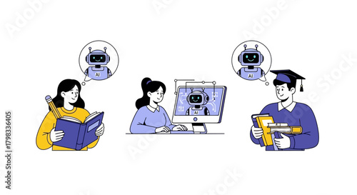 AI-Enhanced Education Students Learning with Robot Tutors & Online Assistance