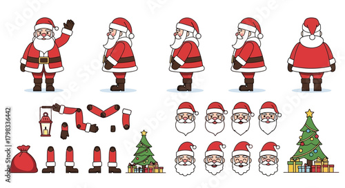 Festive Santa Claus Animated Character Design for Christmas Projects