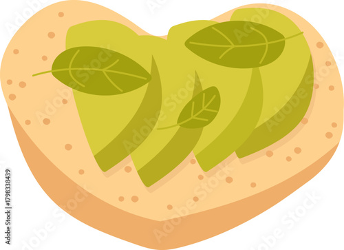 Avocado Toast with Leaf Garnish