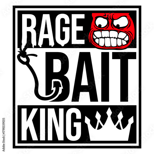 Rage Bait Saying Professional Baiter Evil Online Troll Humor Quote